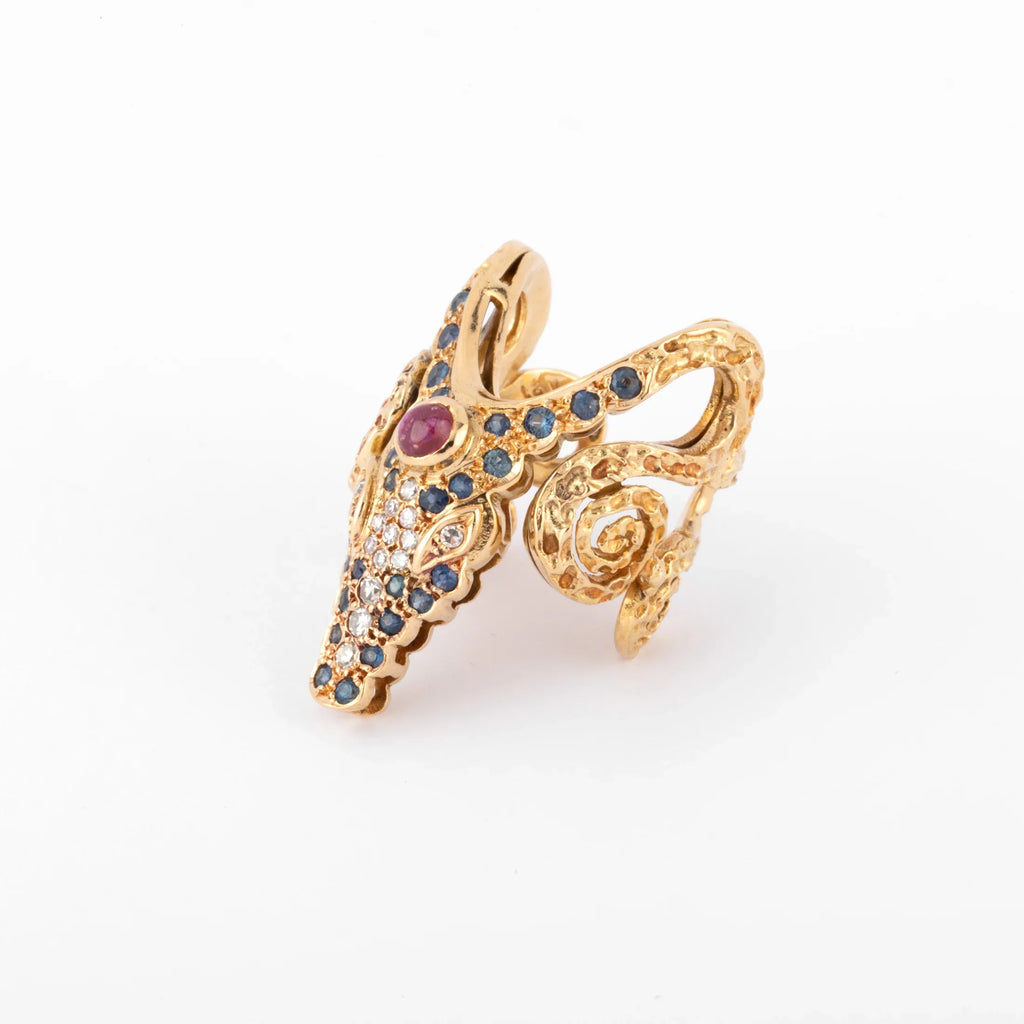 Lalaounis Yellow Gold Crocodile Head Ring