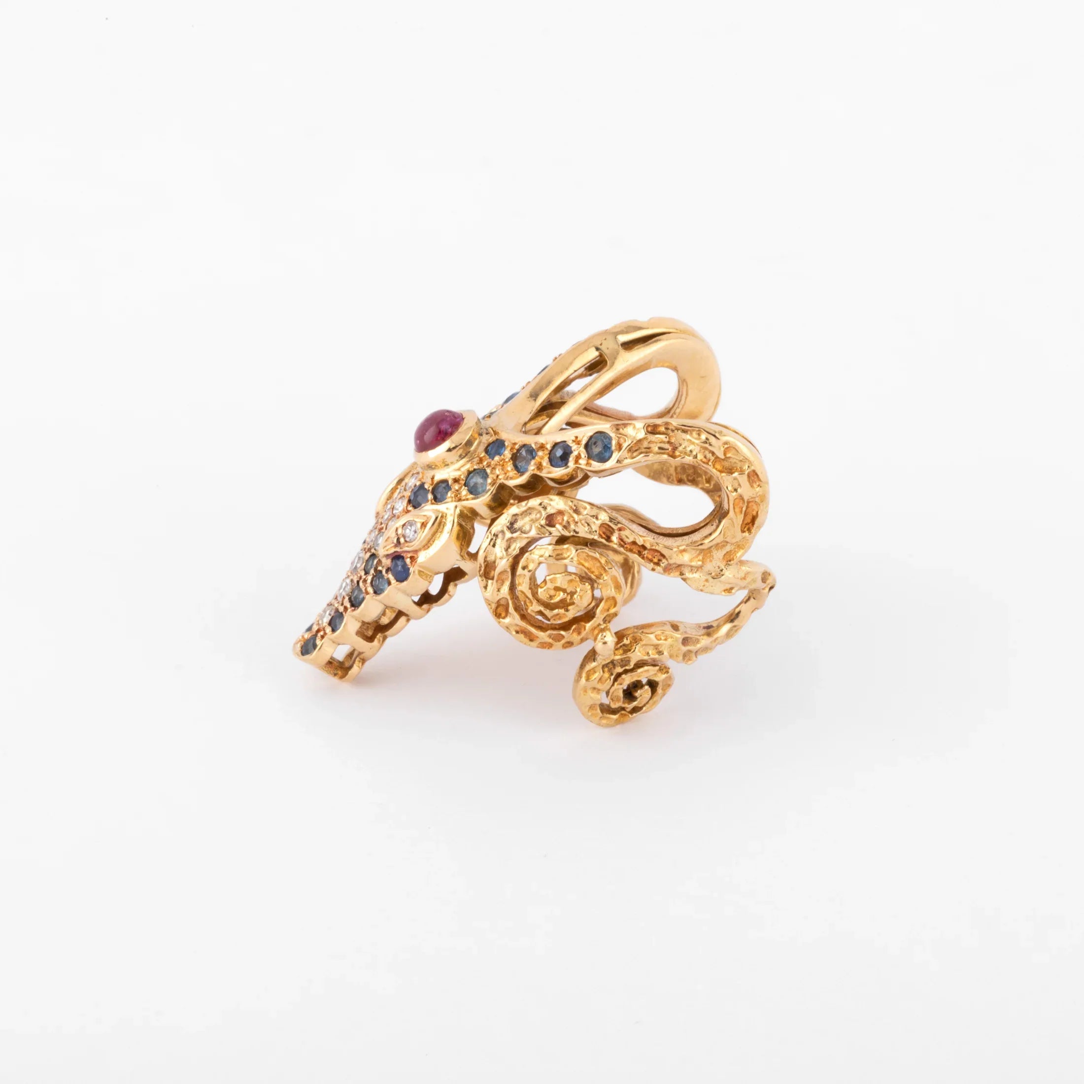 Lalaounis Yellow Gold Crocodile Head Ring