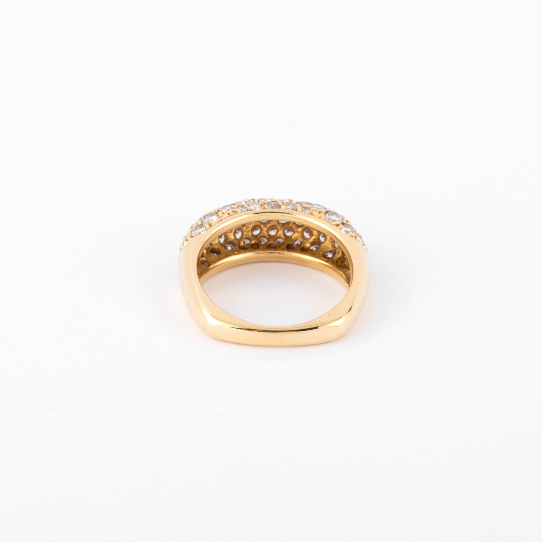 Yellow gold and diamond ring