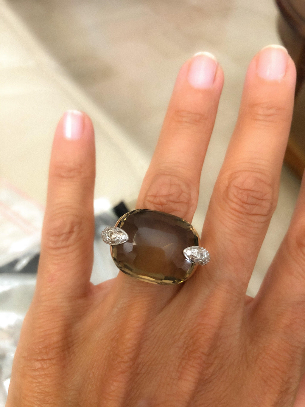 Yellow gold ring signed by the Italian brand Pomellato