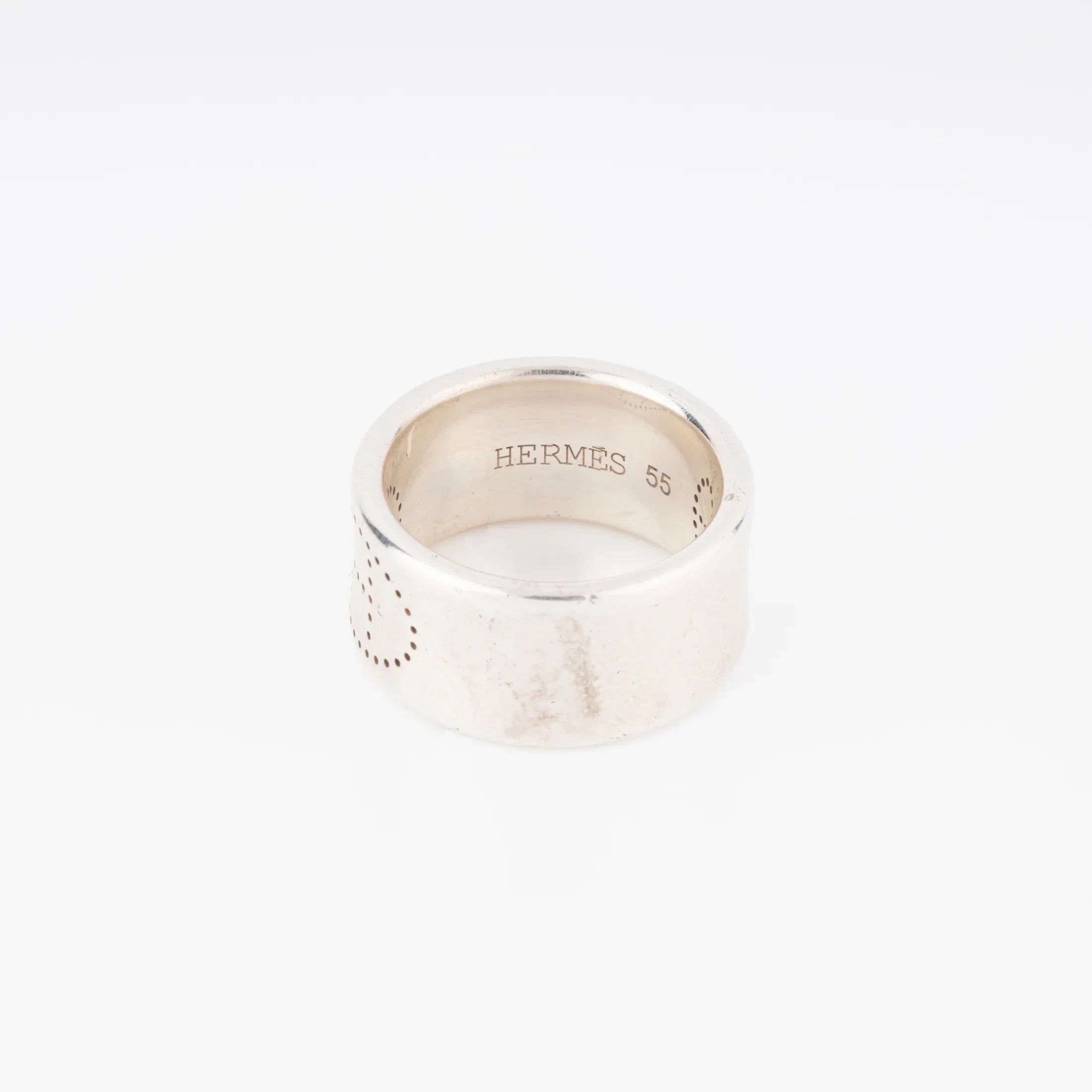 Hermes Silver Eclipse Ribbon Ring