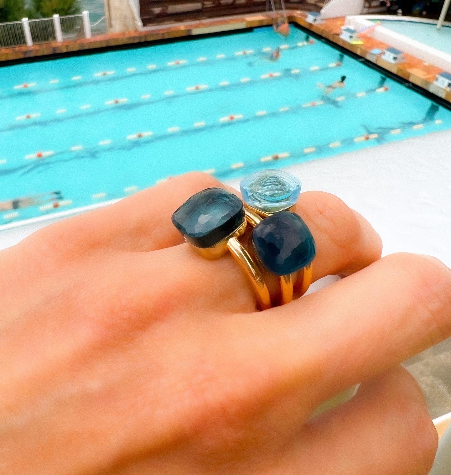 Nudo XL ring in London blue topaz