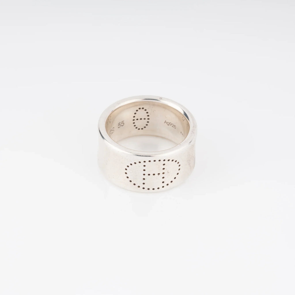 Hermes Silver Eclipse Ribbon Ring