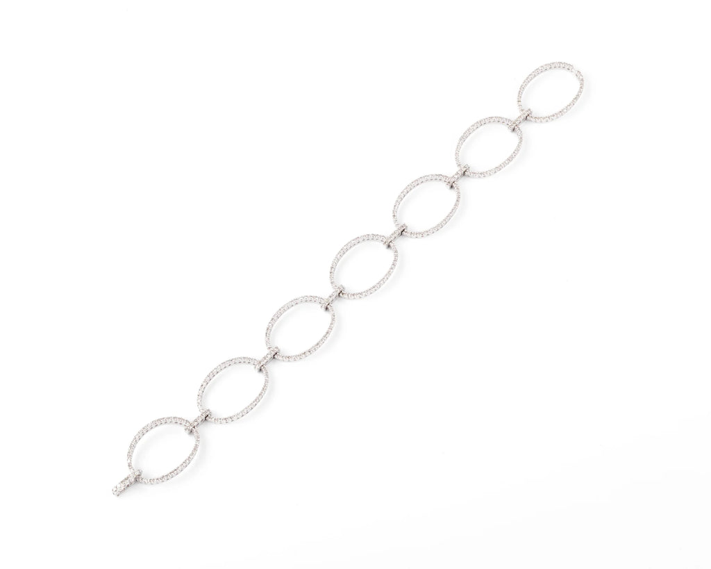 Oval link diamond bracelet