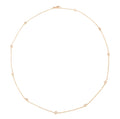 Yellow gold necklace with diamond-set links on a cable chain