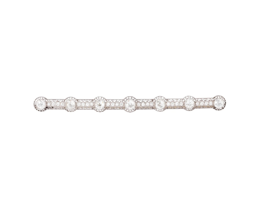 Broche en platine et diamant époque Art Déco