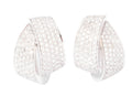 Double créole en or gris et diamant