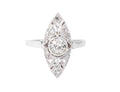 Platinum and diamond marquise ring