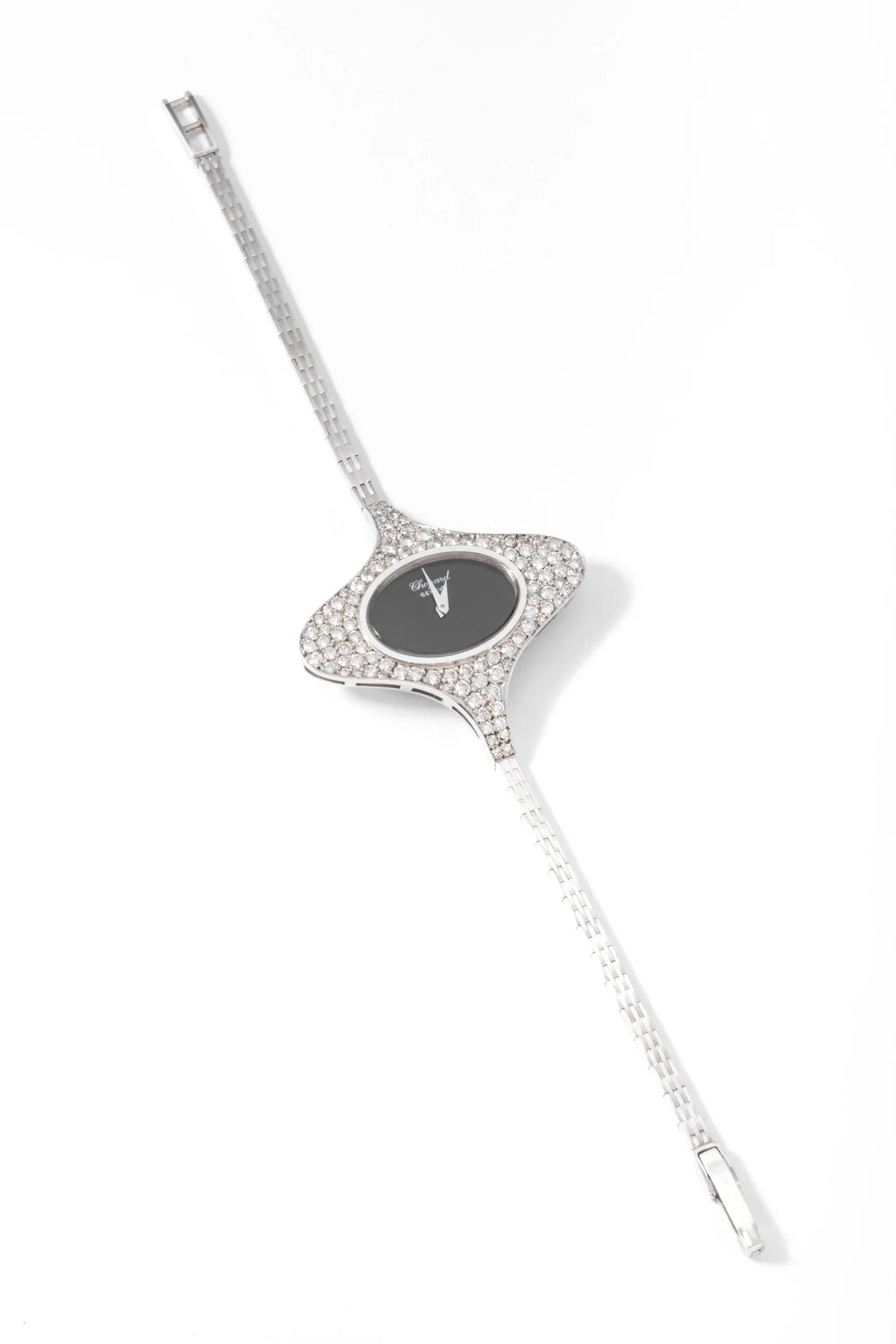 Oval Watch White Gold Diamonds Chopard 1970s
