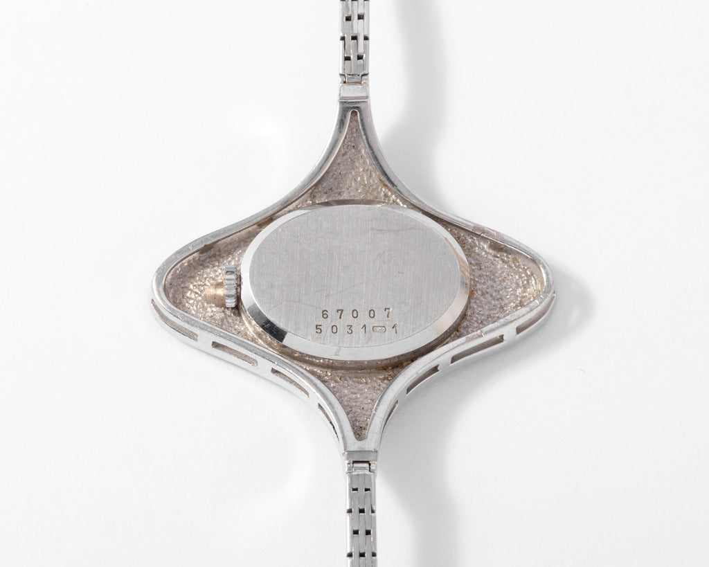 Oval Watch White Gold Diamonds Chopard 1970s