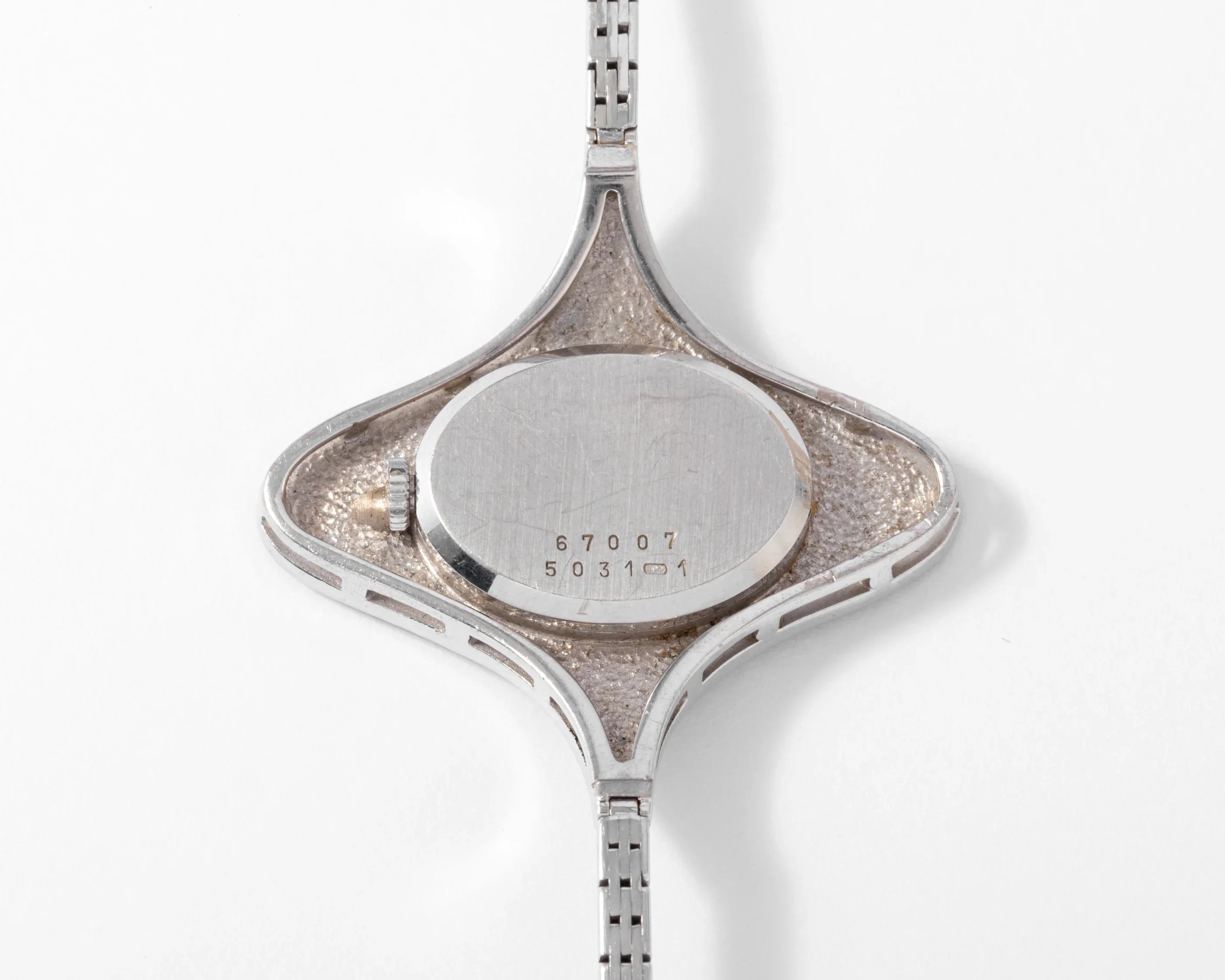 Oval Watch White Gold Diamonds Chopard 1970s