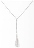 Grey gold necklace with pavé diamonds