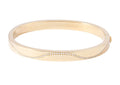 Yellow gold and diamond hinged bangle bracelet