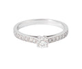 Solitaire diamond ring in white gold