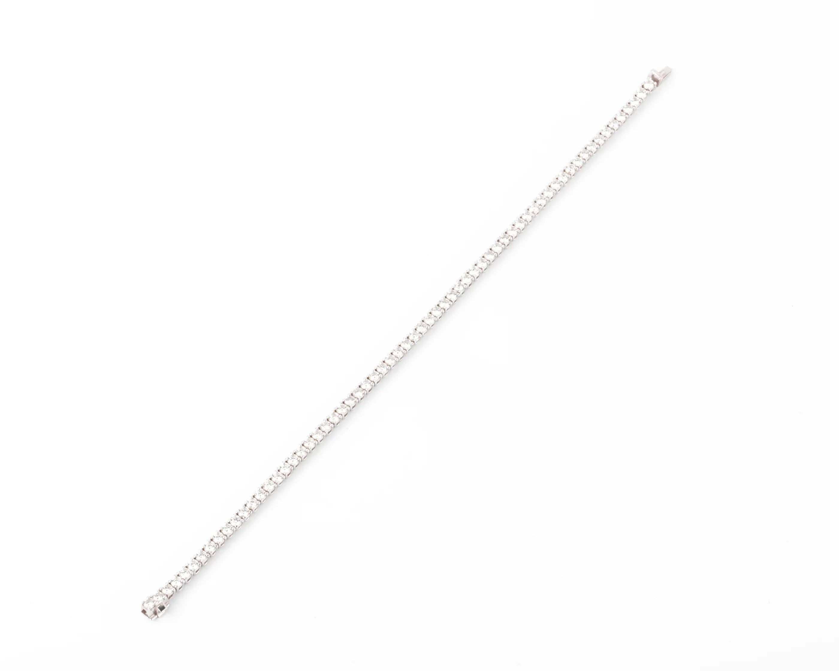 Bracelet riviere en diamant et or gris