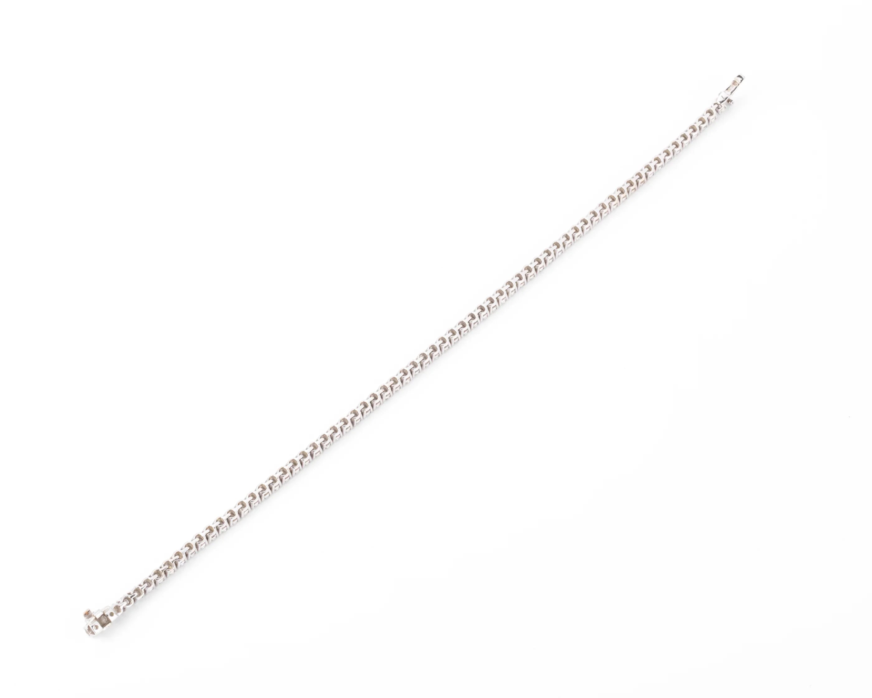 Bracelet riviere en diamant et or gris