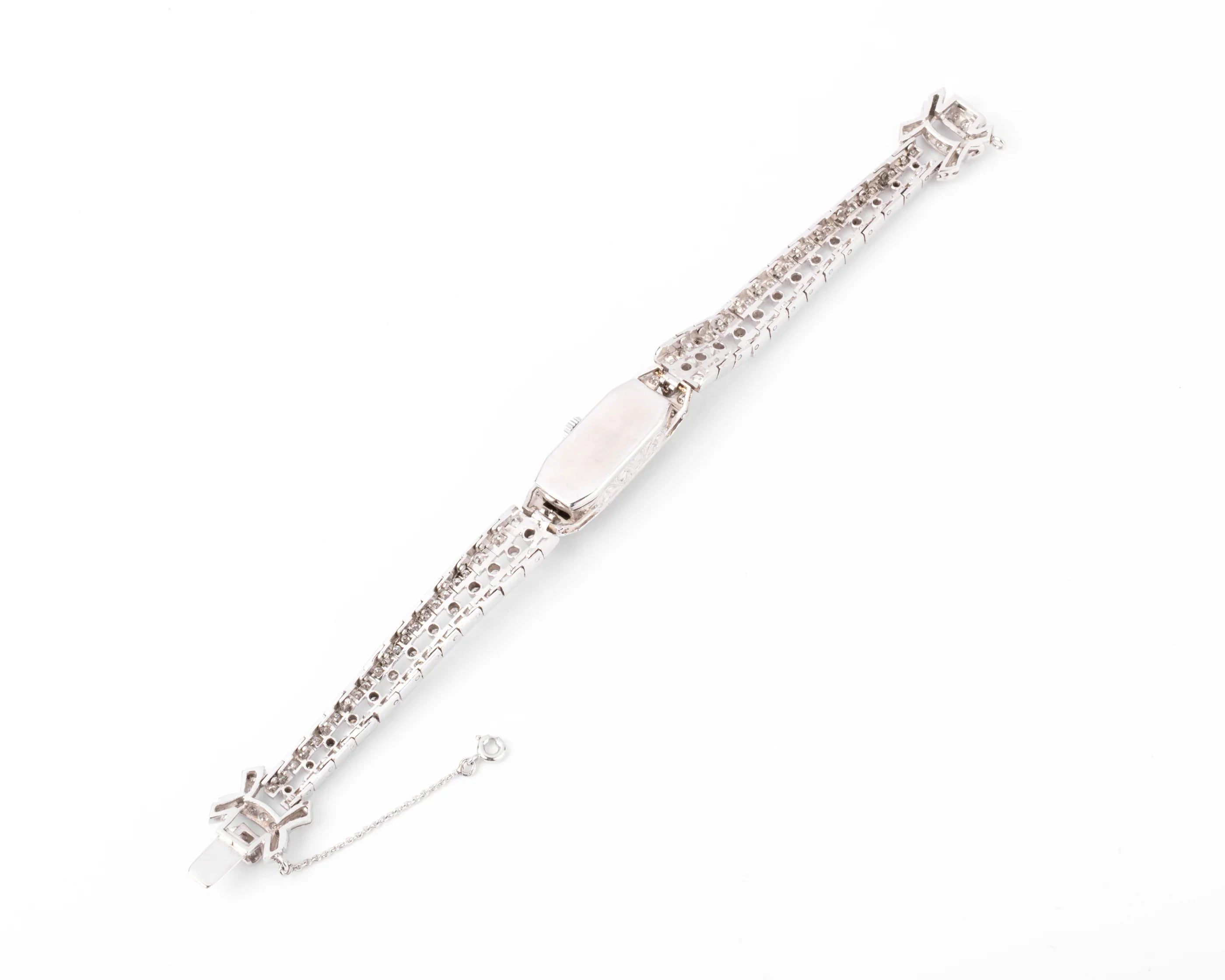 Platinum and white gold secret watch