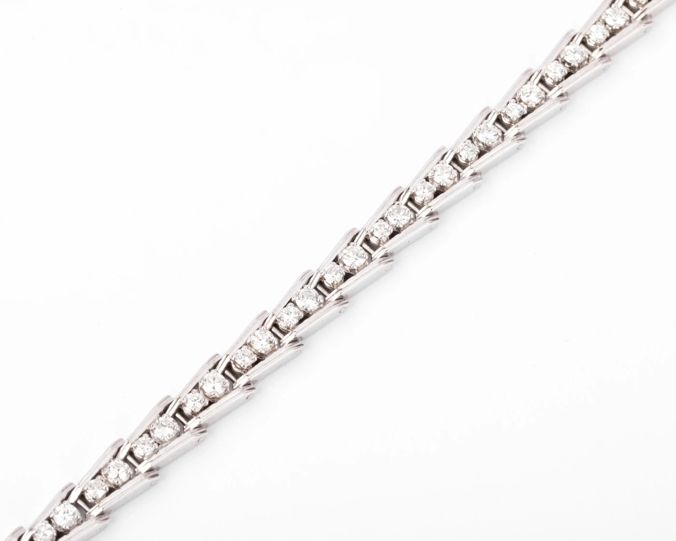 Bracelet riviere en diamant or gris et platine