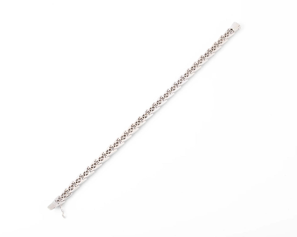 Diamond river bracelet in white gold and platinum