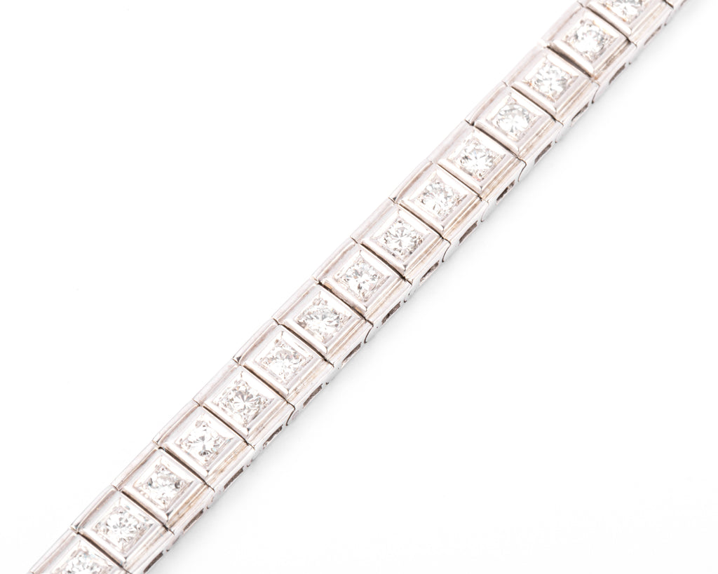 Platinum diamond river bracelet