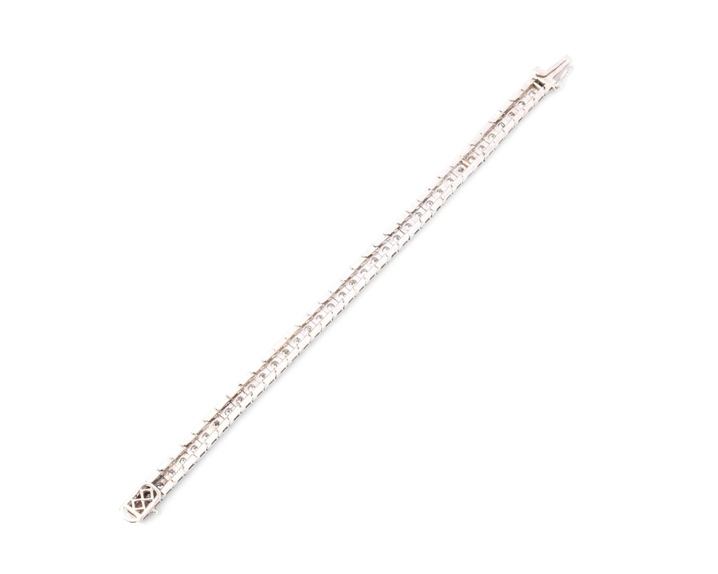 Platinum diamond river bracelet