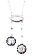 Negligee with sapphires and old-cut diamonds