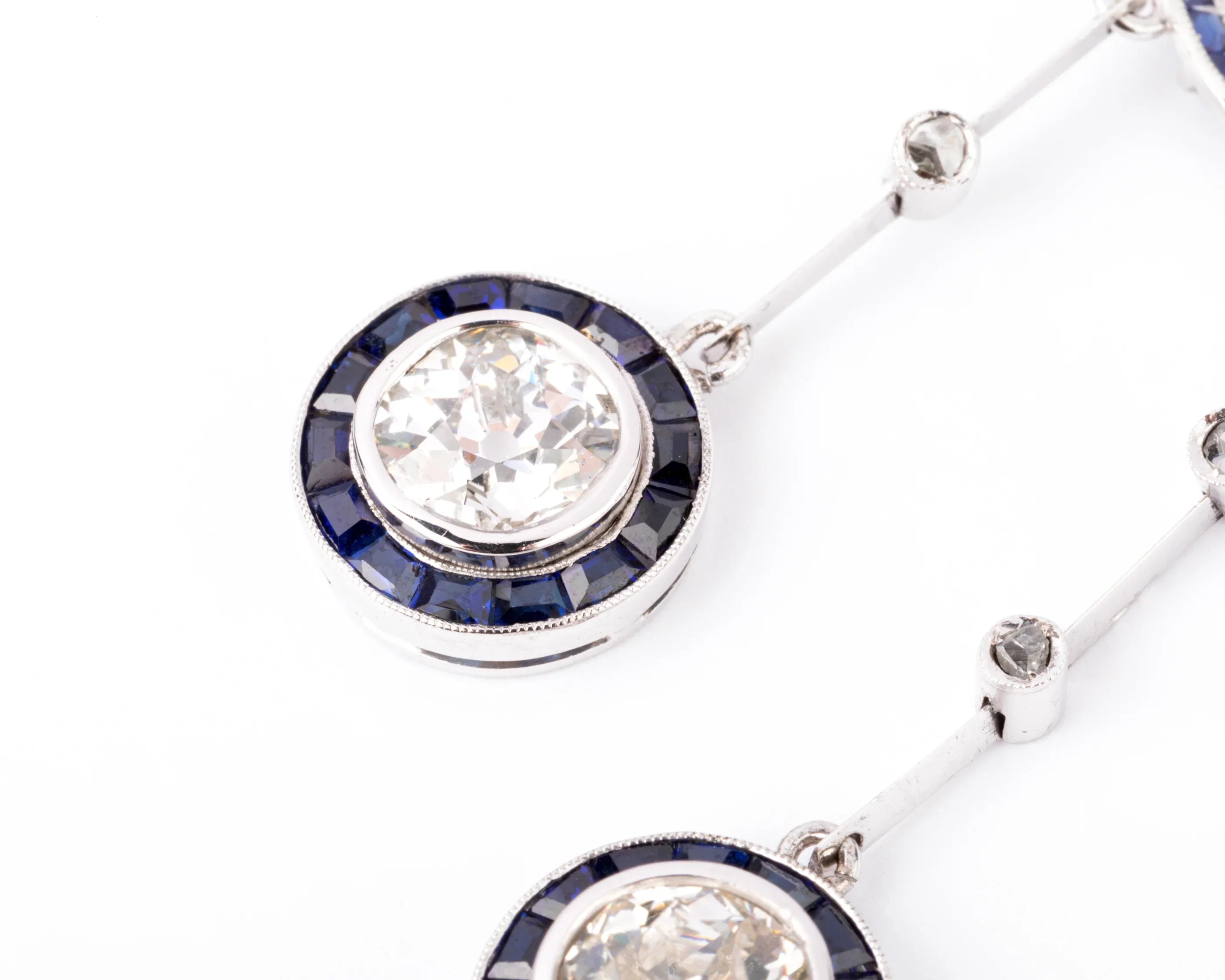 Negligee with sapphires and old-cut diamonds