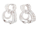 Importante boucle d'oreilles Platine et diamants circa 1930